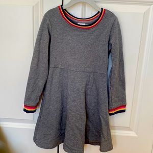 Hanna Andersson Rainbow trim dress size 5